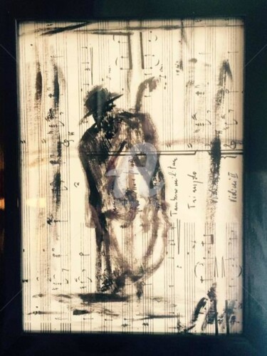 Painting titled "Mon musicien insasi…" by Florencegm, Original Artwork