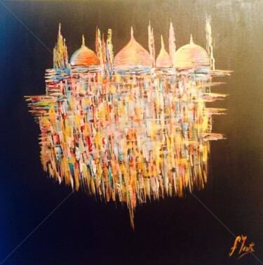 Peinture intitulée "Jerusalem by night…" par Florencegm, Œuvre d'art originale