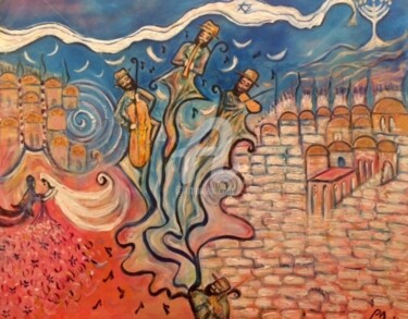 Peinture intitulée "Melody in Jérusalem" par Florencegm, Œuvre d'art originale