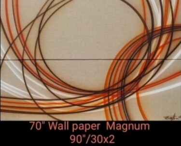 Painting titled "70 " Wall paper Mag…" by Florent Boisard, Original Artwork, Airbrush