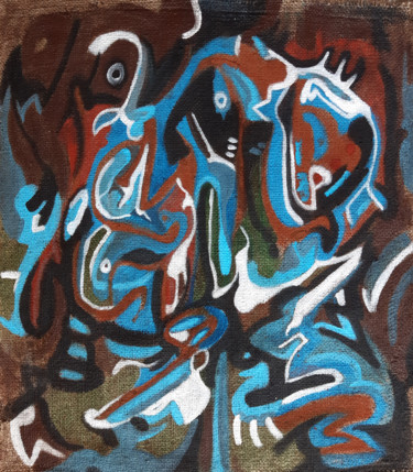 Painting titled "Sans titre (Février…" by Florent Chamard, Original Artwork, Acrylic