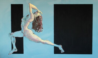 Malerei mit dem Titel "Désobéissance" von Florent Kubler, Original-Kunstwerk, Acryl