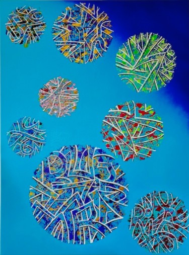 Картина под названием "Buble" - Florent Navarro, Подлинное произведение искусства, Рисунок распылителем краски Установлен на…