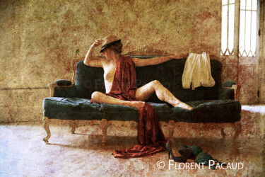 Fotografia intitolato "La Femme au Sofa n°2" da Florent Pacaud, Opera d'arte originale, Fotografia manipolata