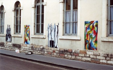 Painting titled "rue de la Motte" by Florent Prudent Cécile Rateau, Original Artwork