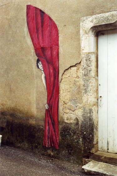 Malerei mit dem Titel "rideau !" von Florent Prudent Cécile Rateau, Original-Kunstwerk