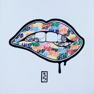 Drawing titled "LIPS" by Flox Lamil, Original Artwork, Marker