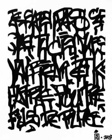 Tekening getiteld "Je sais pas" door Flox Lamil, Origineel Kunstwerk, Marker