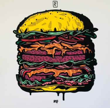 Tekening getiteld "Hummer burger" door Flox Lamil, Origineel Kunstwerk, Marker