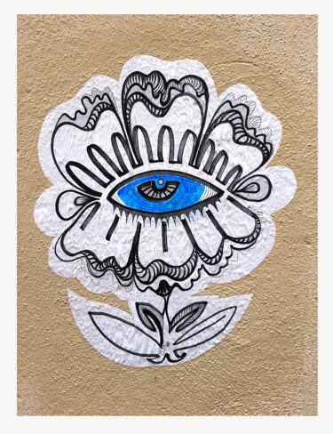 Desenho intitulada "URBAN*FLOWER" por Florette F, Obras de arte originais, Marcador