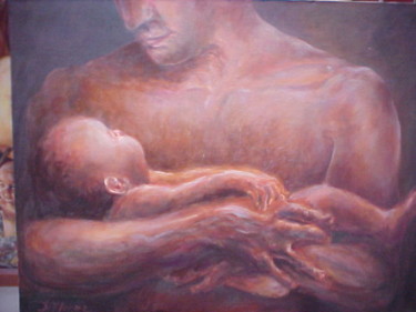 Pintura intitulada "Paternidad 8" por Dorian Flórez, Obras de arte originais