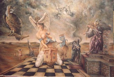 Malerei mit dem Titel "Jaque" von Dorian Flórez, Original-Kunstwerk, Öl