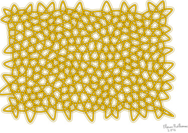 Arts numériques intitulée "tissage jaune" par Florian Prud'Homme, Œuvre d'art originale, Travail numérique 2D