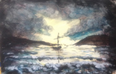 Pittura intitolato "ciel breton" da Stet, Opera d'arte originale, Altro