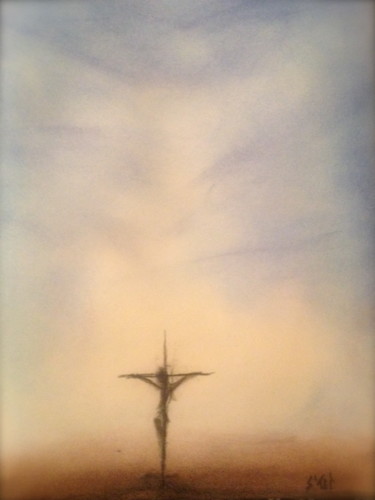 Peinture intitulée "Ainsi soit-il" par Stet, Œuvre d'art originale, Pastel