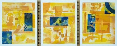 Картина под названием "Temple of Sun" - Florian Thomas, Подлинное произведение искусства, Акрил Установлен на Деревянная рам…