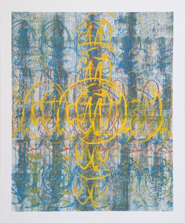 Картина под названием "Mélopée" - Florian Thomas, Подлинное произведение искусства, Акрил Установлен на Деревянная рама для…