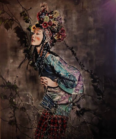 绘画 标题为“Fashion girl” 由Florian Wagner, 原创艺术品, 油