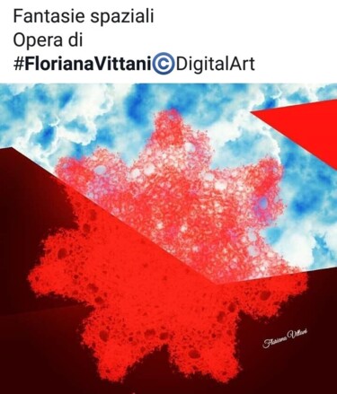 Digitale Kunst mit dem Titel "Fantasie spaziali" von Floriana Vittani, Original-Kunstwerk, Digitale Malerei