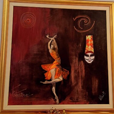 Painting titled "La ballerina" by Floriana Vittani, Original Artwork, Oil