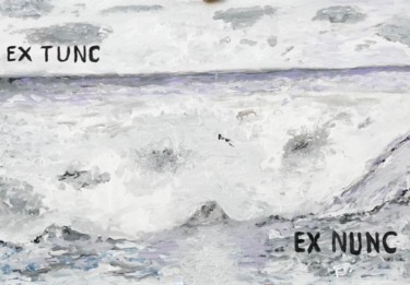 Pittura intitolato "Ex tunc, ex nunc" da Oi Menti, Opera d'arte originale, Smalto