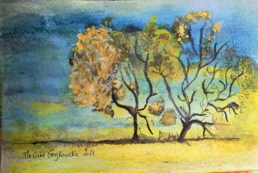 Août Peinture intitulée "Août" par Floriane Gorzkowska, Œuvre d'art originale, Acrylique