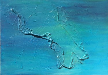 Peinture intitulée "Vague" par Flojo, Œuvre d'art originale, Acrylique