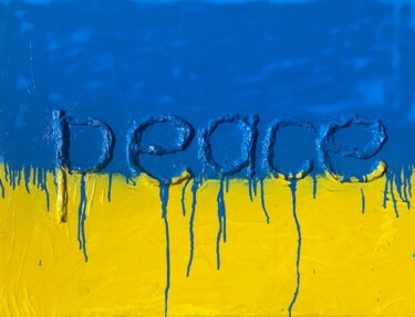 Peinture intitulée "PeaceUkraine" par Flojo, Œuvre d'art originale, Acrylique