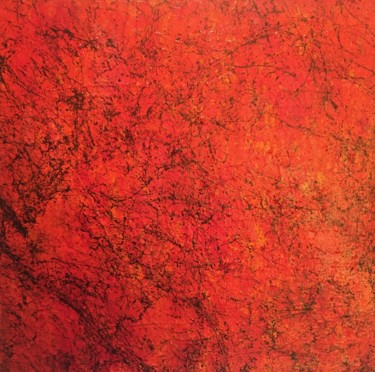Peinture intitulée "Red" par Flojo, Œuvre d'art originale, Acrylique