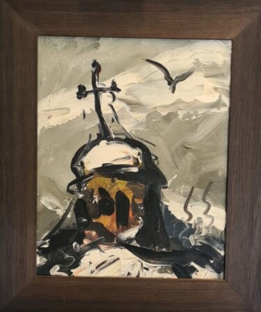 Malerei mit dem Titel "IN THE DOWN OF IMMO…" von Florin Sutu, Original-Kunstwerk, Öl Auf Keilrahmen aus Holz montiert