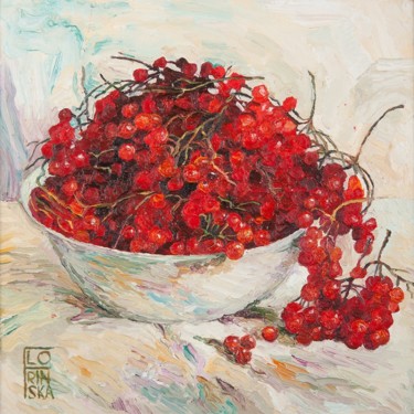 Painting titled "Калина" by Olga Florinska, Original Artwork, Oil