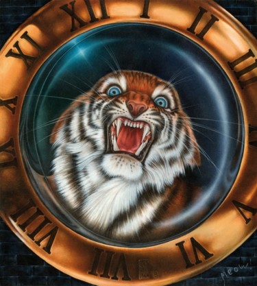 Painting titled "Тигр" by Olga Florinska, Original Artwork