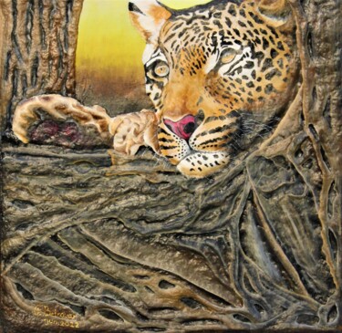 Peinture intitulée ""Solitary Amazon Ja…" par Floris Betrouw, Œuvre d'art originale, Acrylique