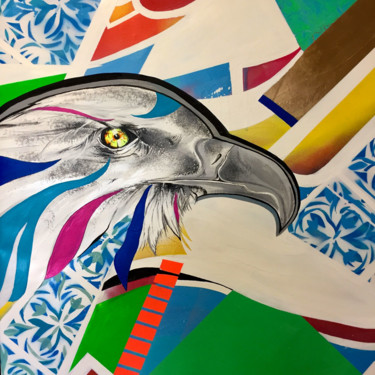 Картина под названием "Eagle" - Florkey, Подлинное произведение искусства, Акрил