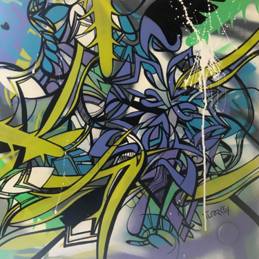 Картина под названием "RE-11" - Florkey, Подлинное произведение искусства, Рисунок распылителем краски