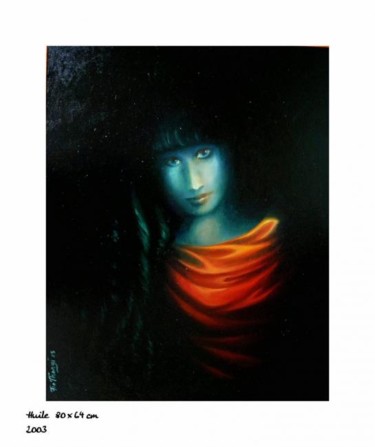 Peinture intitulée "Claire obscure" par Flo Thengi, Œuvre d'art originale