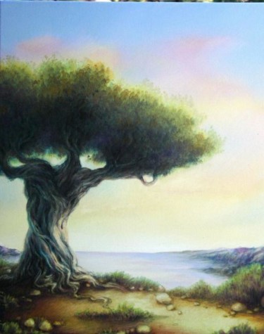 Peinture intitulée "Aupràs de mon arbre" par Flo Thengi, Œuvre d'art originale