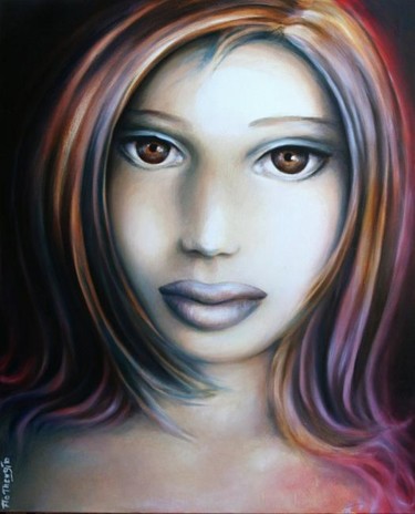 Peinture intitulée "Alexandra" par Flo Thengi, Œuvre d'art originale