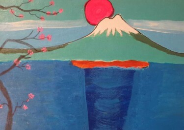 Peinture intitulée "Сакура" par Flower Planet, Œuvre d'art originale, Acrylique