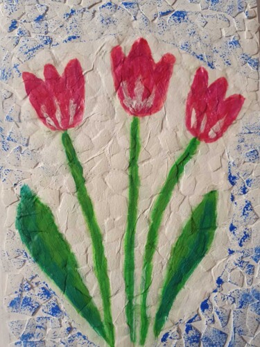 绘画 标题为“18Egg shell Mosaic” 由Flower Planet, 原创艺术品, 丙烯