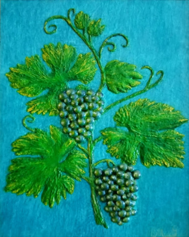 Картина под названием "Виноград" - Vasilij Mischenko, Подлинное произведение искусства, Акрил
