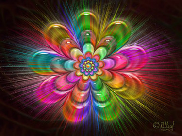 Картина под названием "Стеклянная радуга" - Vasilij Mischenko, Подлинное произведение искусства, Цифровая живопись