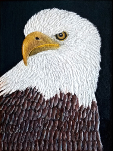 Peinture intitulée "Белоголовый орлан…" par Vasilij Mischenko, Œuvre d'art originale, Acrylique