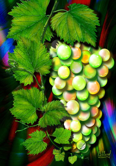 Цифровое искусство под названием "Виноградная гроздь" - Vasilij Mischenko, Подлинное произведение искусства, 2D Цифровая Раб…