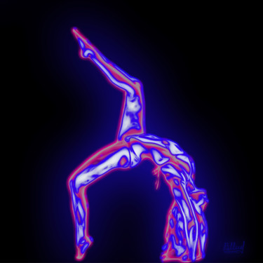 Arts numériques intitulée "Неоновая акробатиче…" par Vasilij Mischenko, Œuvre d'art originale, Travail numérique 2D