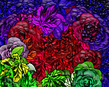 Digital Arts titled "Цветы 036" by Vasilij Mischenko, Original Artwork, 2D Digital Work