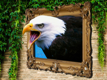 Цифровое искусство под названием "Белоголовый орлан с…" - Vasilij Mischenko, Подлинное произведение искусства, 2D Цифровая Р…