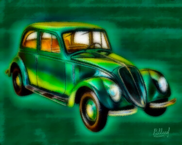 Digital Arts titled "Авто Ретро 018" by Vasilij Mischenko, Original Artwork, 2D Digital Work
