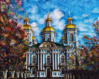 Digital Arts titled "Городской пейзаж 030" by Vasilij Mischenko, Original Artwork, 2D Digital Work