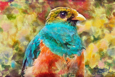 Arts numériques intitulée "Птицы 091" par Vasilij Mischenko, Œuvre d'art originale, Peinture numérique
